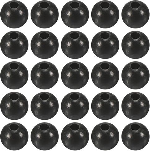 200 Pcs Glow Fishing Beads - Plastic Luminous Round Soft Bait Egg Lure Rigs Apply to Outdoor Tackle Tool (6mm, Black) in Saudi Arabia