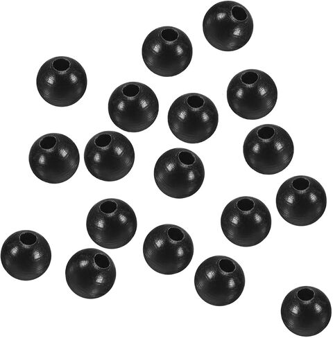 200 Pcs Glow Fishing Beads - Plastic Luminous Round Soft Bait Egg Lure Rigs Apply to Outdoor Tackle Tool (6mm, Black) in Saudi Arabia