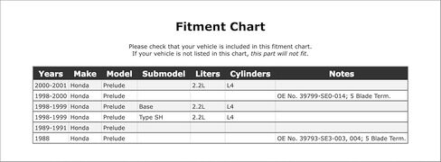 ترحيل هوائي القوة متوافق مع هوندا Prelude 2.2L L4 2001 2000 1999 1998 1991 1990 1989 1988 P-2773818 in Kuwait