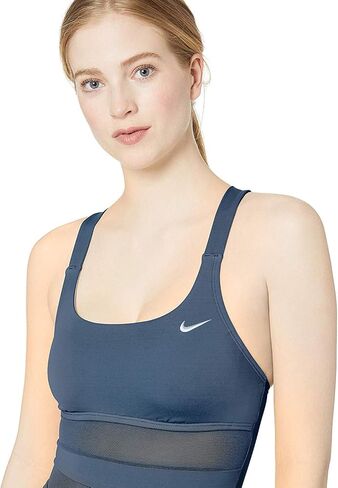 Nike Women's Standard Mesh Solid Edge V-Back One Piece Swimsuit in Saudi Arabia
