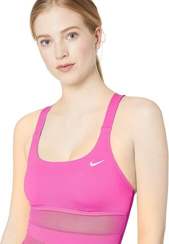 Nike Women's Standard Mesh Solid Edge V-Back One Piece Swimsuit in Kuwait