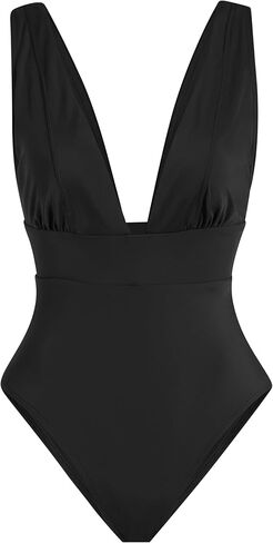 Andie Mykonos Deep Plunge V-Neck One Piece Swimsuit in Kuwait