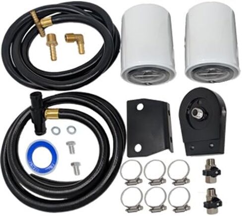 Black Coolant Filtration Kit with Extra Filter- Fits Ford 6.4L Powerstroke 2008-2010 6.4 - DK Engine Parts (2 Baldwin) in Saudi Arabia