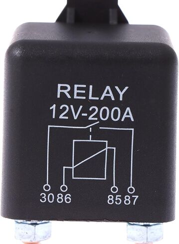 12V 200 AMP AMP DISTRIAL SPLIT/WINCH RELAY للسيارة VAN BOAT 4 PIN 80 × 42X42MM CE معتمدة (OneSize) in Kuwait