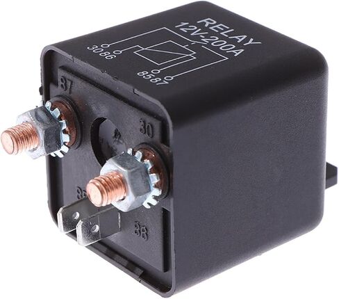 12V 200 AMP AMP DISTRIAL SPLIT/WINCH RELAY للسيارة VAN BOAT 4 PIN 80 × 42X42MM CE معتمدة (OneSize) in Kuwait