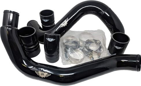 أنابيب بربو توربو السوداء والكوع - يناسب فورد 6.0L 6.0 2003-2007 محركات PowerStroke Turbo Air Products - DK Parts in Saudi Arabia