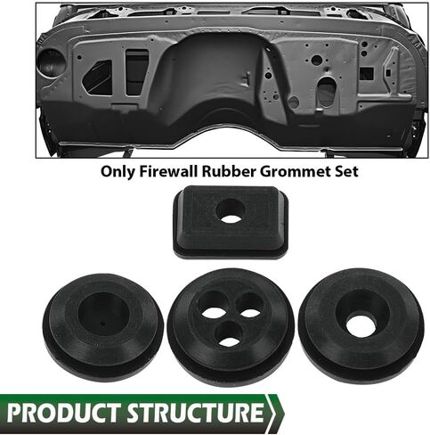 مجموعة Grand Orange Firewall Rubber Grommet متوافق مع Blazer Truck Suburban Blazer 1967-1972 in Kuwait