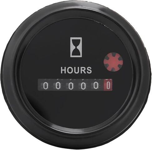 Hour Meter, 12-36V DC/AC Quartz Hourmeter Gauge, Mechanical Hourmeter for Boat Marine Auto ATV UTV Snowmobile Lawn Tractors Generators Engine in Saudi Arabia