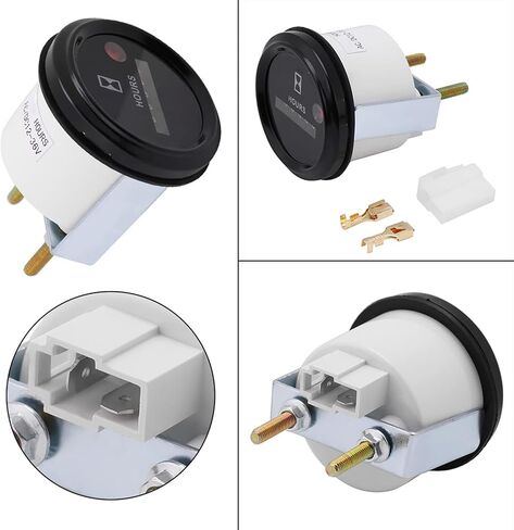 Hour Meter, 12-36V DC/AC Quartz Hourmeter Gauge, Mechanical Hourmeter for Boat Marine Auto ATV UTV Snowmobile Lawn Tractors Generators Engine in Saudi Arabia