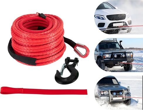 1/2 "× 85 قدم حبل ونش الاصطناعية مع مجموعة كبلات استرداد سحب السيارة لسيارة ATV SUV in Kuwait