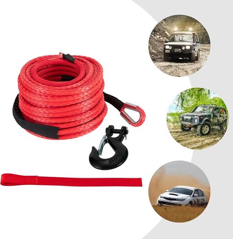 1/2 "× 85 قدم حبل ونش الاصطناعية مع مجموعة كبلات استرداد سحب السيارة لسيارة ATV SUV in Kuwait