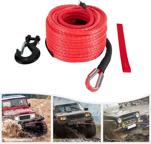 1/2 "× 85 قدم حبل ونش الاصطناعية مع مجموعة كبلات استرداد سحب السيارة لسيارة ATV SUV in Kuwait