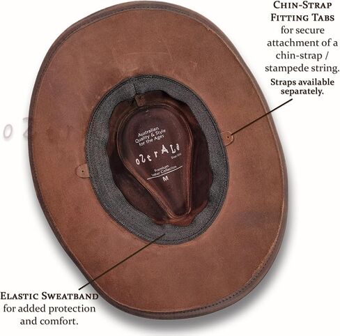 Oztrala Leather Cowboy HAT Australian Outback Western Men Women Desperado HL33 in Kuwait