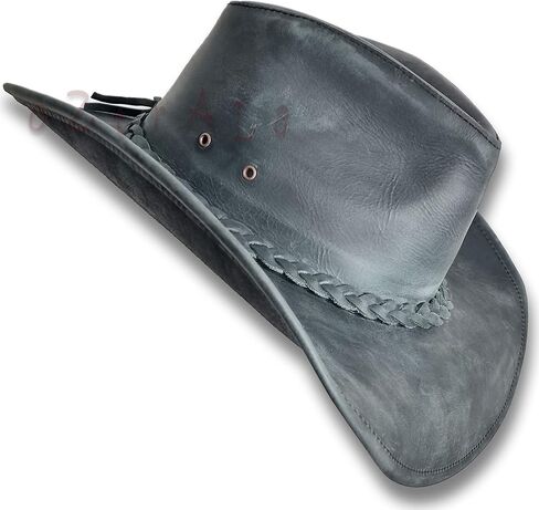 Oztrala Leather Cowboy HAT Australian Outback Western Men Women Desperado HL33 in Kuwait