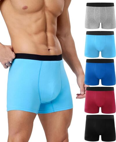 Incontinence Underwear for Men, 150ML Absorbency Washable Reusable Cotton Heavy Flow Bladder Leak Proof Boxer Briefs (Multicolor01, Large) in Saudi Arabia
