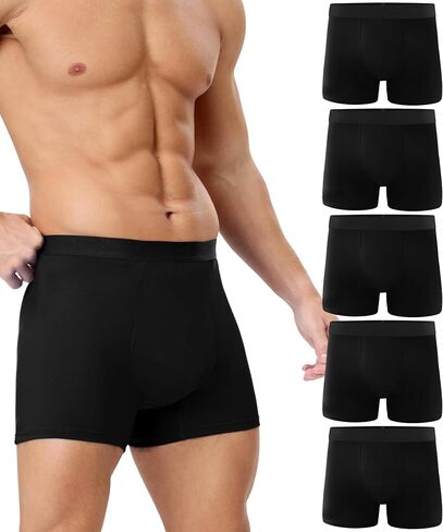 Incontinence Underwear for Men, 150ML Absorbency Washable Reusable Cotton Heavy Flow Bladder Leak Proof Boxer Briefs (Multicolor01, Large) in Saudi Arabia
