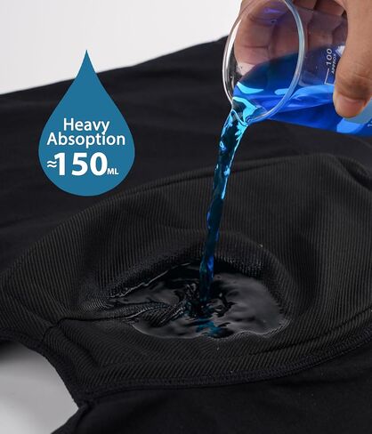 Incontinence Underwear for Men, 150ML Absorbency Washable Reusable Cotton Heavy Flow Bladder Leak Proof Boxer Briefs (Multicolor01, Large) in Saudi Arabia