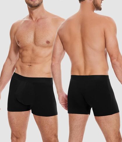 Incontinence Underwear for Men, 150ML Absorbency Washable Reusable Cotton Heavy Flow Bladder Leak Proof Boxer Briefs (Multicolor01, Large) in Saudi Arabia
