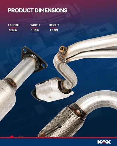 محول حفاز KAX مناسب لـ 2012-2017 Versa، 2014-2017 Versa Note، 16794 الفولاذ المقاوم للصدأ عالي الأداء قطعة واحدة (متوافق مع EPA) in Kuwait