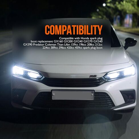 GX160 Spark Plug Boot CAP 135-226 متوافق مع Honda GX120 GX340 GX390 GX140 GX200 GX240 GX270 Clones Engines Bame Coleman Predator 212 301 196 420 224 339 389 CC 30700-ZE1-013 in Kuwait