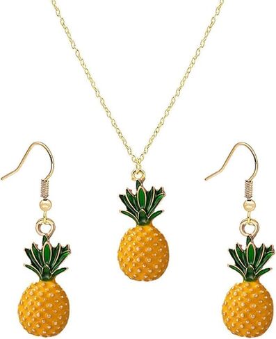 Sexy Pasties Upsidedown PINEAPPLE - Pineapple Jewelry Set & Pineapple Makeup Bag | Pineapple Earrings & Pineapple Necklace Gift Set | Cosmetic Bag | Sexy Nipple Covers | Nipple Pasties Pack in Kuwait