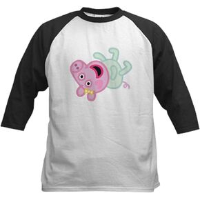 Cafepress Peppa Pig: Baby Pig Kids Baseball T Shirt Kids Cotton Baseball Jersey ، 3/4 Raglan Sleeve Shirt in Kuwait