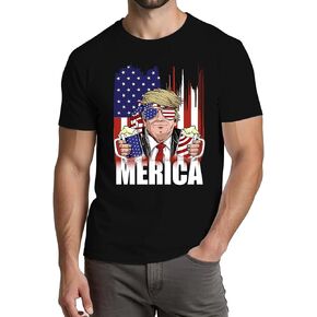 4th of July Shirts for Men:Independence Day American Flag Patriotic Higher Quality Short Sleeve T-Shirt in Saudi Arabia