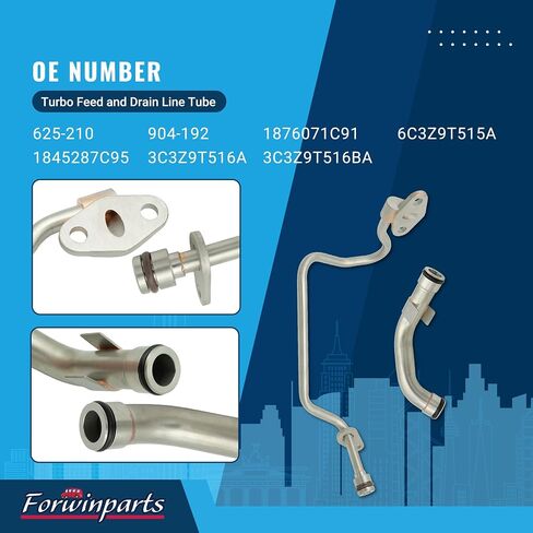 أنبوب خط التغذية والتغذية التوربو للفترة 2003-2007 Ford F250 F350 F450 F550 2004-2010 Ford E-Series Vans 6.0L PSD Diesel 904-192 625-210 محدث in Saudi Arabia