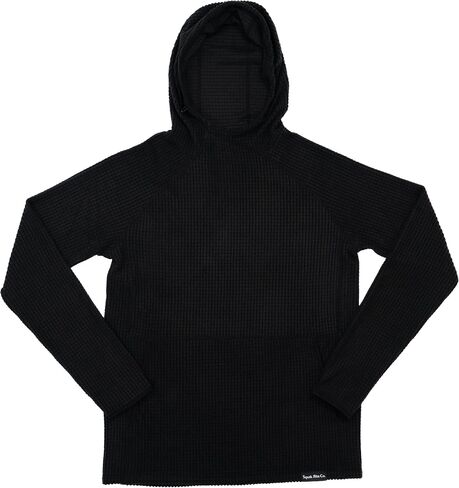 Men's Outdoor Fleece Mid-Layer Grid Hoodie For Hiking Skiing Backpacking in Kuwait