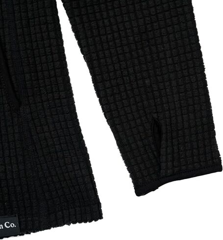 Men's Outdoor Fleece Mid-Layer Grid Hoodie For Hiking Skiing Backpacking in Kuwait