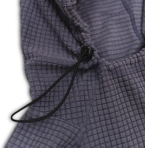 Men's Outdoor Fleece Mid-Layer Grid Hoodie For Hiking Skiing Backpacking in Kuwait