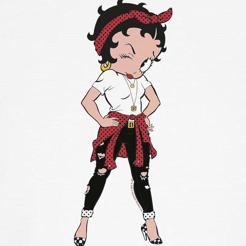 Cafepress betty boop polka dot bow kids baseball t Shirt Kids Cotton Baseball Jersey ، 3/4 Raglan Sleeve Shirt in Kuwait