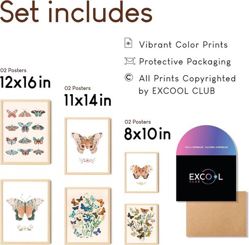 EXCOOL CLUB Rainbow Nursery Decor - 12x16 Rainbow Decor for Girls Bedroom, Rainbow Wall Art Prints Pictures, Neutral Wildflower Rainbow Boho Posters for Baby Kids Classroom Decorations (UNFRAMED) in Saudi Arabia