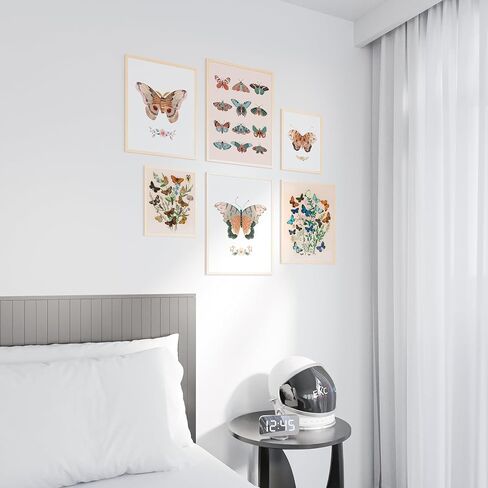 EXCOOL CLUB Rainbow Nursery Decor - 12x16 Rainbow Decor for Girls Bedroom, Rainbow Wall Art Prints Pictures, Neutral Wildflower Rainbow Boho Posters for Baby Kids Classroom Decorations (UNFRAMED) in Saudi Arabia