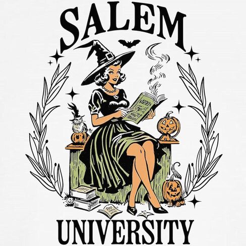 Cafepress Salem University Witch Pin Up Vintage Halloween Kids Baseball T Shirt Kids Cotton Jersey ، 3/4 Raglan Sleeve Shirt in Kuwait