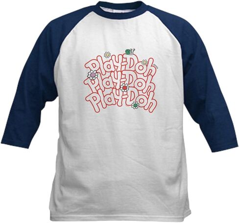 Cafepress Play Doh: Fun Blossom Kids Baseball T Shirt Kids Cotton Baseball Jersey ، 3/4 Raglan Sleeve Shirt in Kuwait