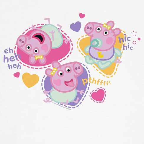 CafePress Peppa Pig: Happy Baby Kids Baseball T Shirt Kids Cotton Baseball Jersey, 3/4 Raglan Sleeve Shirt in Saudi Arabia