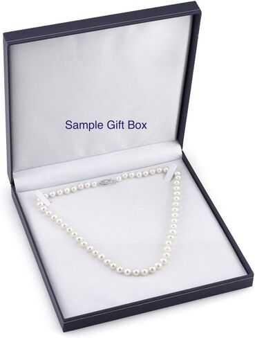مصدر اللؤلؤ 14K الذهب 7.5-8.0 مم جودة هاناداما جولة جولة أبيض أصلي اليابانية Akoya Saltwater Necklace Pearl في 20 "طول متمرن للنساء in Saudi Arabia