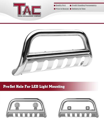 TAC Bull Bar for 2004-2018 Ford F150 Pickup Truck (Excl. Heritage Edition and 10-14 F150 Raptor Models) / 2003-2017 Ford Expedition SUV 3" Stainless Steel Front Bumper Grille Guard Brush Guard in Saudi Arabia