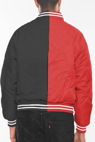 Weiv Mens Fashion Varsity Widnbreaker Jacket Causal Regular Fit Letterman Baseball Bomber Jackets in Saudi Arabia