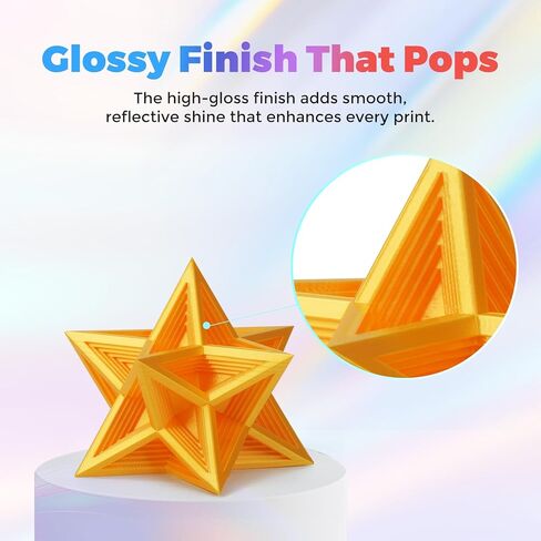 FLASHFORGE Silk PLA Filament 1.75mm +/- 0.02mm, Gold to Red Gradient, Smooth Color-Changing 3D Printing Filament 1kg (2.2lbs) Spool, Fits for Most FDM 3D Printers in Kuwait