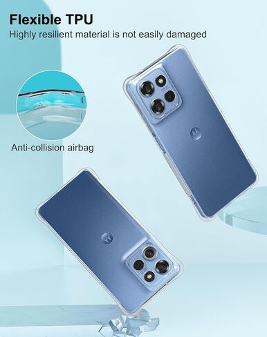 Foluu Clear Case for Motorola Moto G Stylus 5G (2024) - Slim Fit Scratch Resistant TPU Silicone Reinforced Corners Protective Cover for Motorola Moto G Stylus 5G (2024) in Saudi Arabia