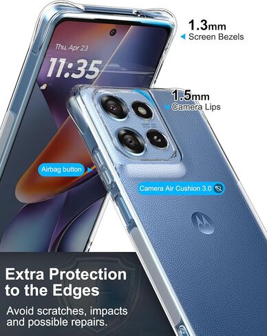 Foluu Clear Case for Motorola Moto G Stylus 5G (2024) - Slim Fit Scratch Resistant TPU Silicone Reinforced Corners Protective Cover for Motorola Moto G Stylus 5G (2024) in Saudi Arabia