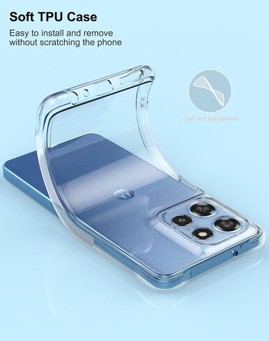 Foluu Clear Case for Motorola Moto G Stylus 5G (2024) - Slim Fit Scratch Resistant TPU Silicone Reinforced Corners Protective Cover for Motorola Moto G Stylus 5G (2024) in Saudi Arabia