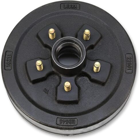 LIBRA One New 10" X 2-1/4" Trailer Brake Drum 5 on 4.5" B.C. for 3500 Lbs Axle - 22001 in Saudi Arabia