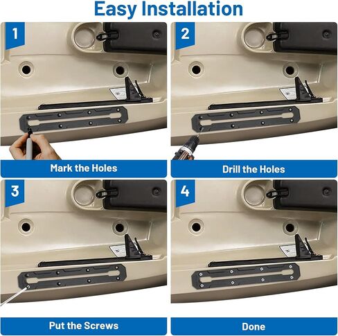 مسار كاياك، مسار كاياك منخفض 10.4 بوصة، ملحقات تثبيت مسار كاياك لحامل قضيب الصيد، حامل الأكواب، مرابط المرساة، عبوتان in Kuwait
