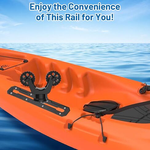 مسار كاياك، مسار كاياك منخفض 10.4 بوصة، ملحقات تثبيت مسار كاياك لحامل قضيب الصيد، حامل الأكواب، مرابط المرساة، عبوتان in Kuwait