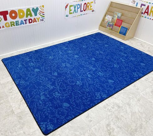 KidCarpet.com Animal Doodles Nylon Area Rug, 9' x 12', Multicolored in Saudi Arabia