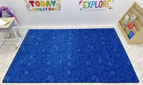 KidCarpet.com Animal Doodles Nylon Area Rug, 9' x 12', Multicolored in Saudi Arabia