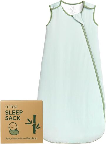 Supersoft Rayon Made from Bamboo Sleep Sack 1.0 TOG, Unisex Baby Sleep Sack with 2-Way Zipper YKK, Wearable Blanket Baby in Saudi Arabia